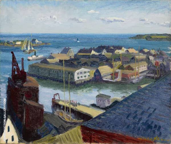 Fishing Port Gloucester 1916 by John Sloan | Oil Painting Reproduction