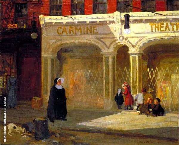 The Carmine Theater by John Sloan | Oil Painting Reproduction