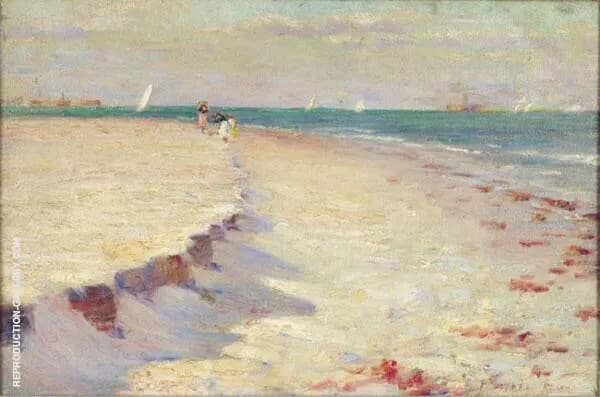 Curve of Beach Atlantic City by Robert Henri | Oil Painting Reproduction