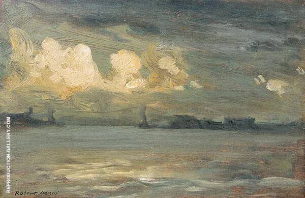 Williamsburg Bridge New York by Robert Henri | Oil Painting Reproduction