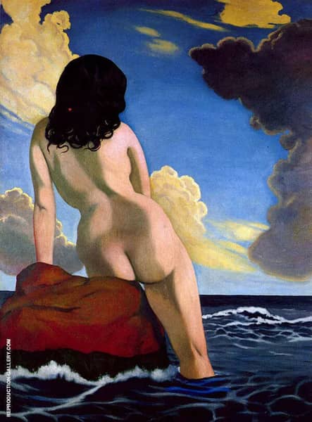 Bather Stormy Sky by Felix Vallotton | Oil Painting Reproduction