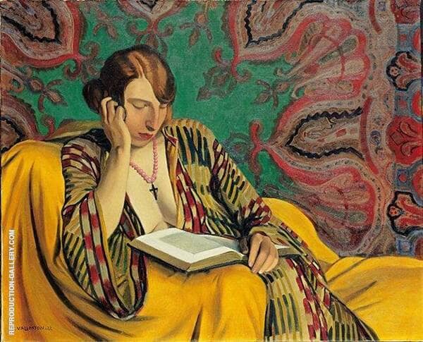 Woman Reading 1922 by Felix Vallotton | Oil Painting Reproduction