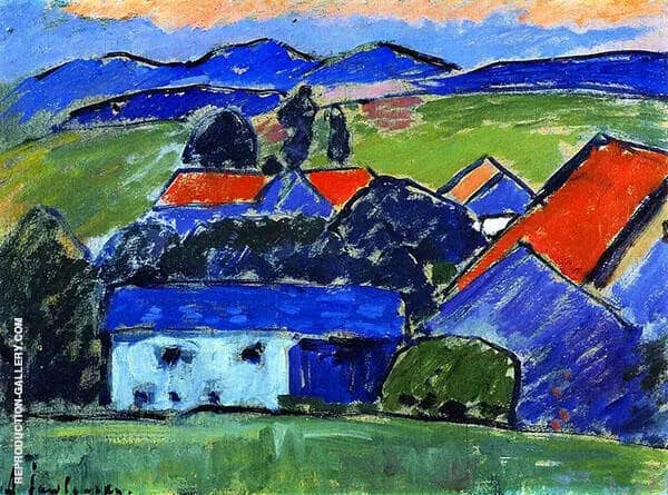 Murnau Landscape by Alexej von Jawlensky | Oil Painting Reproduction