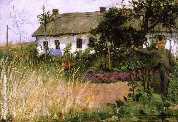 Among The Cabbages by Theo van Rysselberghe | Oil Painting Reproduction