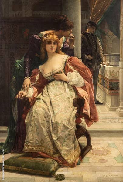 Portia and The Caskets Scene from The Merchant of Venice | Oil Painting Reproduction