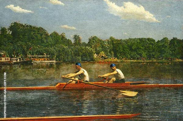 The Biglin Brothers Racing by Thomas Eakins | Oil Painting Reproduction