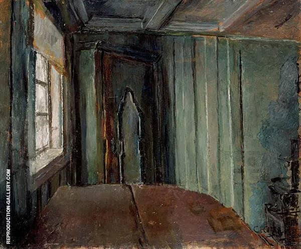 The Green Living Room by Christian Krohg | Oil Painting Reproduction