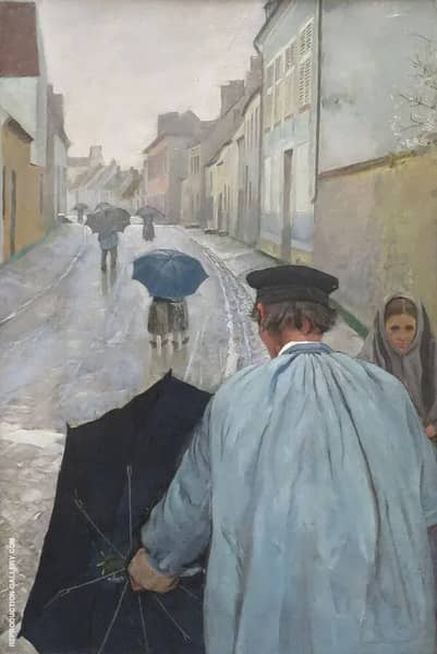 Village Street in Normandy by Christian Krohg | Oil Painting Reproduction