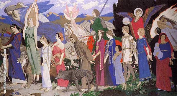 Masque of Love 1921 by John Duncan | Oil Painting Reproduction