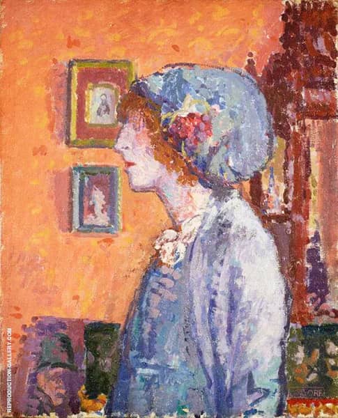 Artists Wife Mollie Gore by Spencer Gore | Oil Painting Reproduction