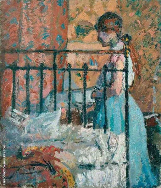 The Blue Petticoat by Spencer Gore | Oil Painting Reproduction