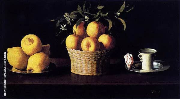 Still Life with Lemons, Oranges and a Rose, 1633 | Oil Painting Reproduction