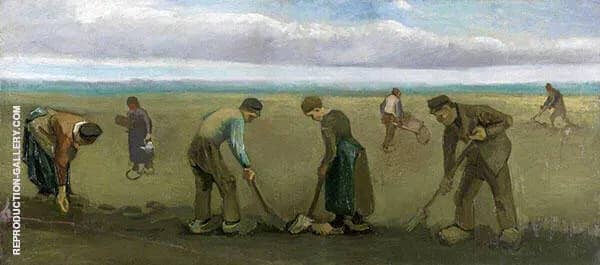 Peasants Planting Potatoes 1884 | Oil Painting Reproduction