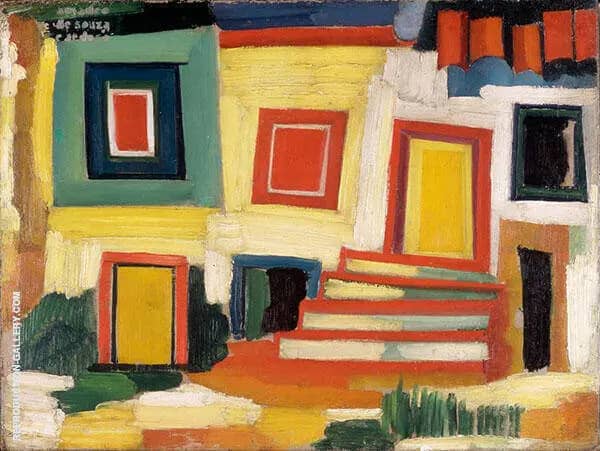 Casita Clara 1916 by Amadeo de Souza Cardoso | Oil Painting Reproduction