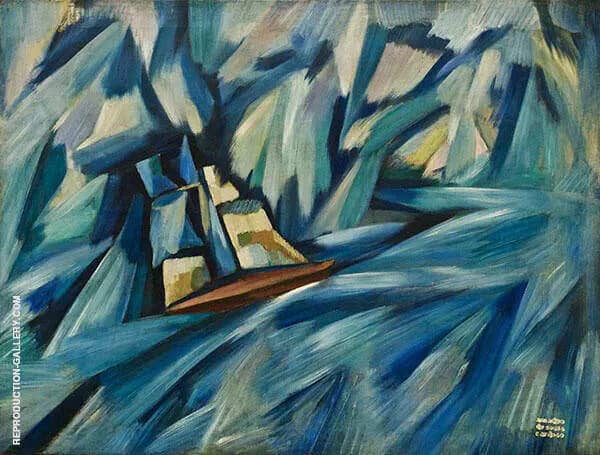 Chalupa c1914 by Amadeo de Souza Cardoso | Oil Painting Reproduction