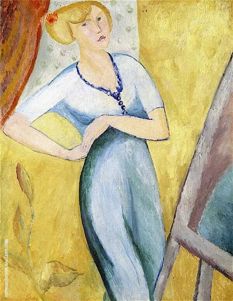 Self Portrait by Sigrid Hjerten | Oil Painting Reproduction