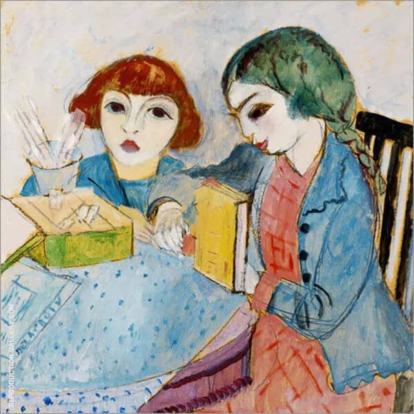 The Cousins by Sigrid Hjerten | Oil Painting Reproduction