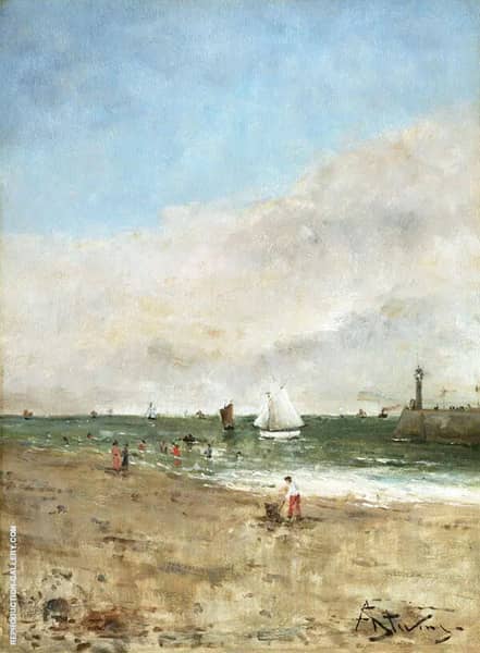 Figures on The Beach 1800 detail | Oil Painting Reproduction