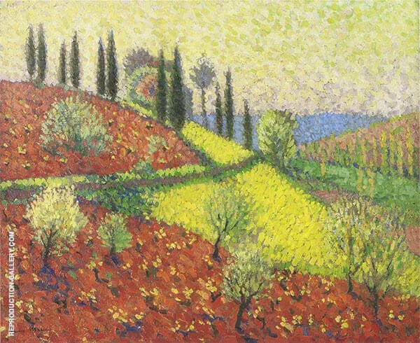 Cyprus Trees on The Hill | Oil Painting Reproduction