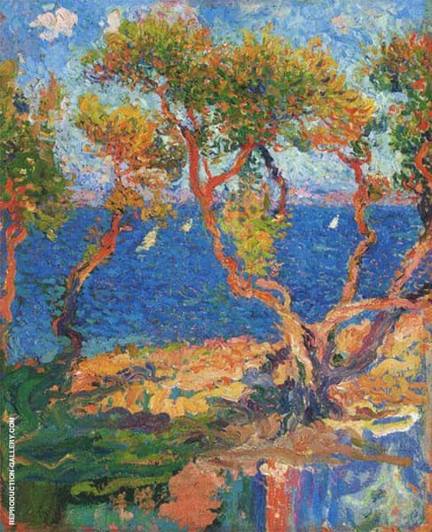 Olive Trees by The Sea | Oil Painting Reproduction