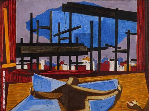 The Architect 1959 by Jacob Lawrence | Oil Painting Reproduction