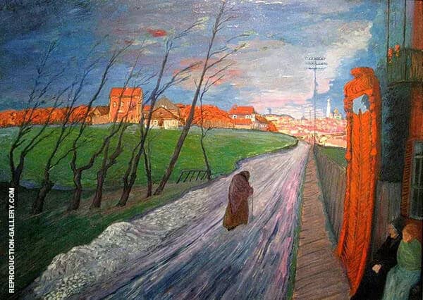 City in Lithuania 1913 | Oil Painting Reproduction