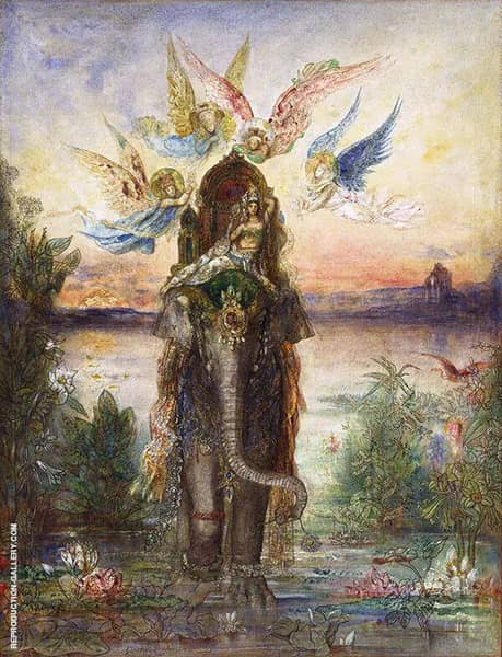 The Sacred Elephant 1882 by Gustave Moreau | Oil Painting Reproduction