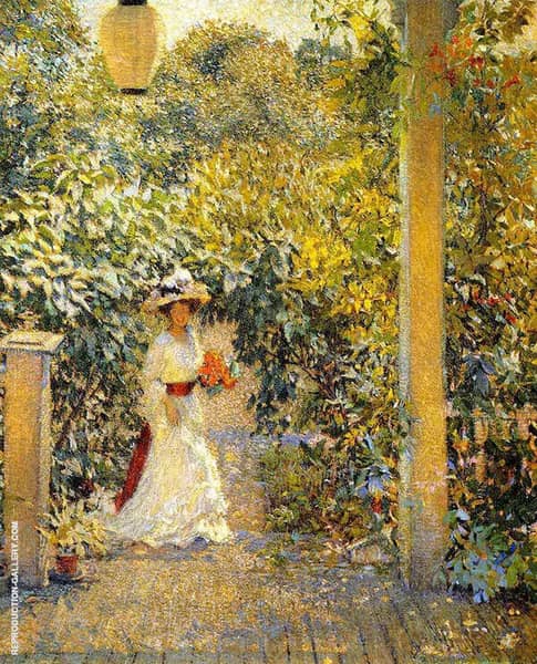 A Summer Visitor by Philip Leslie Hale | Oil Painting Reproduction