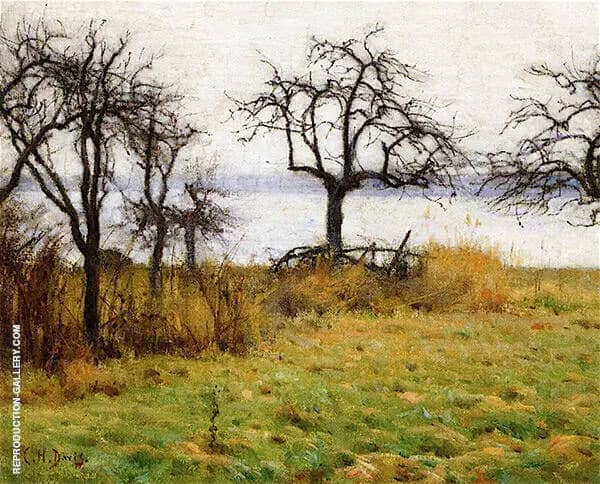 Grey Day Early Winter by Charles Harold Davis | Oil Painting Reproduction