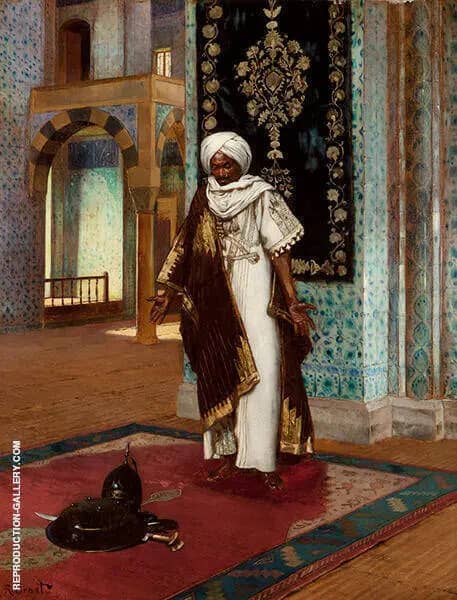 Praying for Victory c1880 by Rudolf Ernst | Oil Painting Reproduction