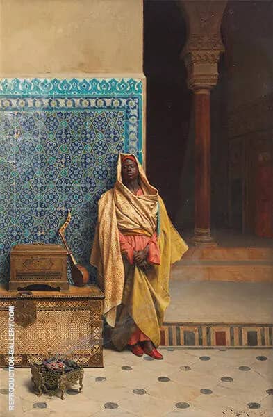 At The Mosque 1895 by Ludwig Deutsch | Oil Painting Reproduction