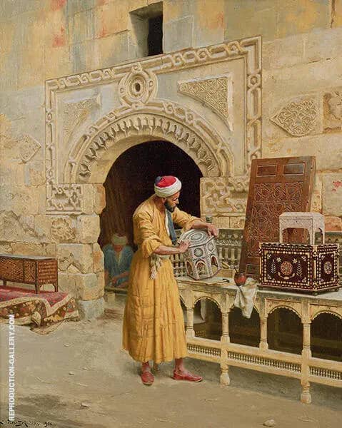 The Furniture Maker 1900 by Ludwig Deutsch | Oil Painting Reproduction