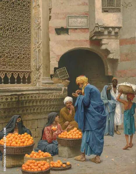The Orange Seller by Ludwig Deutsch | Oil Painting Reproduction