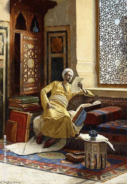 The Scholar 1895 by Ludwig Deutsch | Oil Painting Reproduction