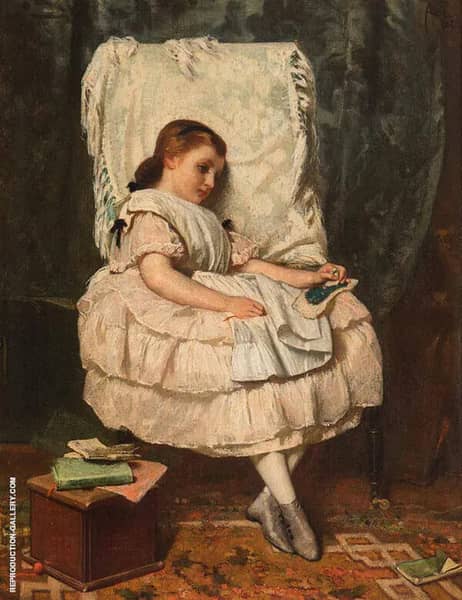 Holiday But No Desire to Read by August Allebe | Oil Painting Reproduction