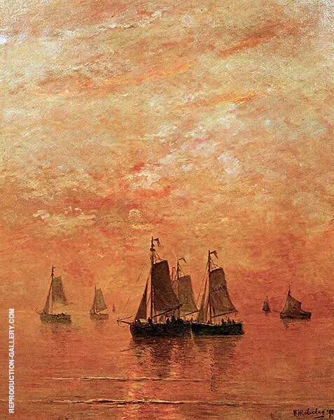 Sunset Glow 1922 by Hendrik Willem Mesdag | Oil Painting Reproduction