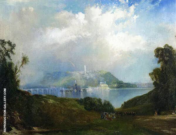 View of Fairmont Waterworks Philadelphia | Oil Painting Reproduction