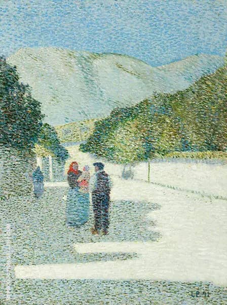 Landscape in Provence 1898 by Leon Pourtau | Oil Painting Reproduction