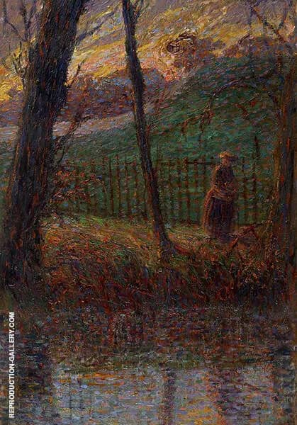 Mrs Dorias by The Water by Leon Pourtau | Oil Painting Reproduction