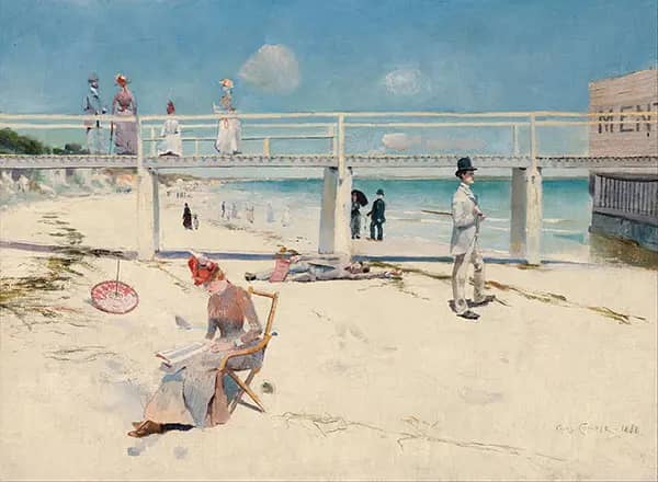 A Holiday at Mentone 1888 by Charles Conder | Oil Painting Reproduction