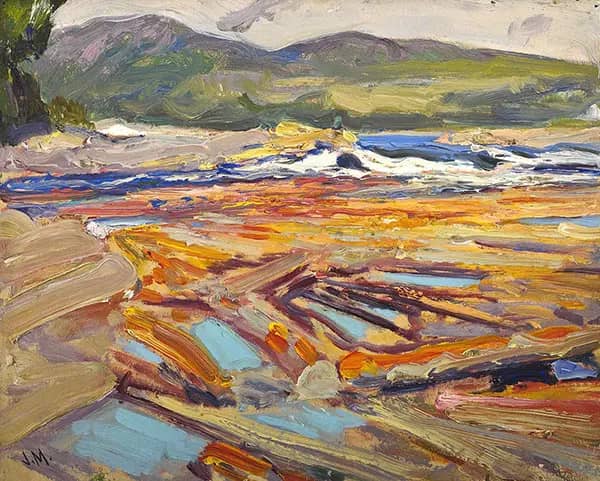 Logs on The Gatineau River c1914 | Oil Painting Reproduction