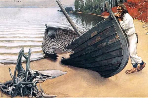 The Lamenting Boat by Akseli Gallen Kallela | Oil Painting Reproduction