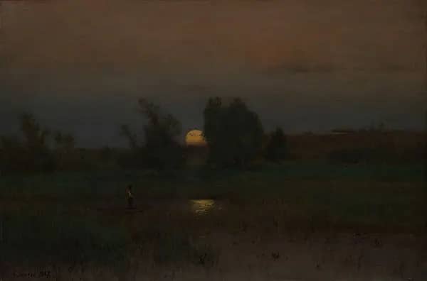 Moonrise 1887 by George Inness | Oil Painting Reproduction
