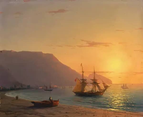 Sunset in Crimea 1865 by Ivan Aivazovsky | Oil Painting Reproduction