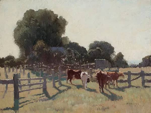 Frosty Morning 1915 by Elioth Gruner | Oil Painting Reproduction