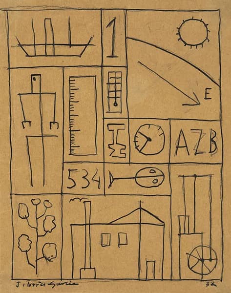 Composition 1932 by Joaquin Torres-Garcia | Oil Painting Reproduction