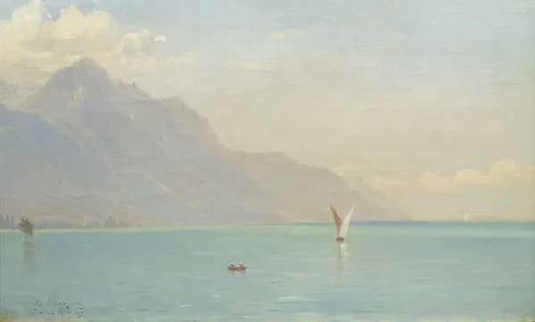 Lake Leman Switzerland 1869 | Oil Painting Reproduction