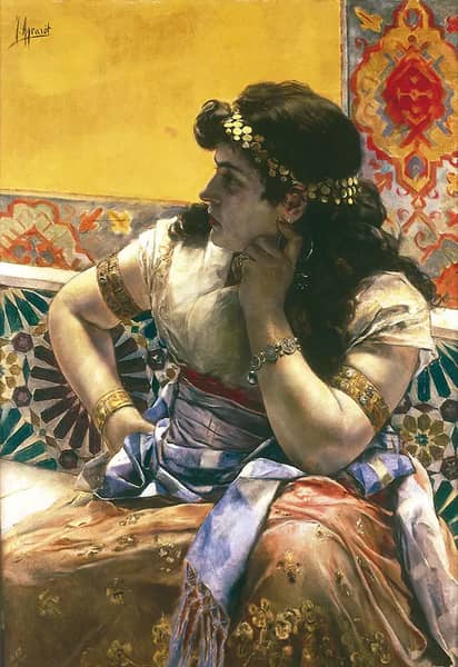 Odalisca 1890 by Juan Joaquin Agrasot | Oil Painting Reproduction