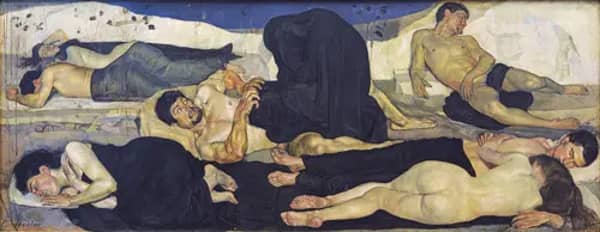 The Night c1899 by Ferdinand Hodler | Oil Painting Reproduction