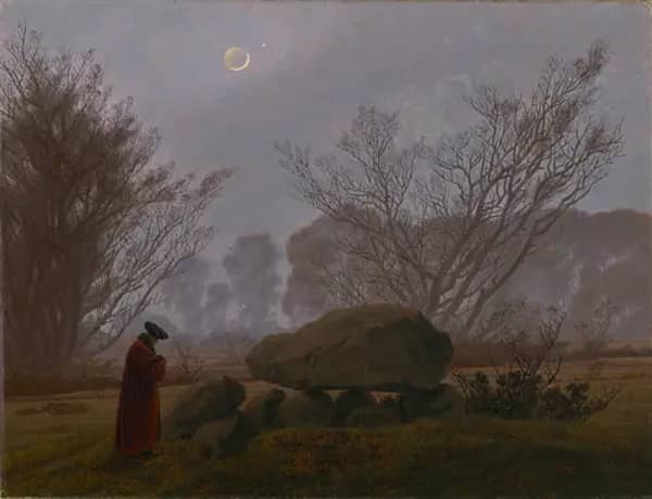 Walk At Dusk c1830 by Caspar David Friedrich | Oil Painting Reproduction